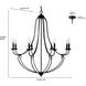 Eisley 8 Light 36 inch Polished Nickel Chandelier Ceiling Light